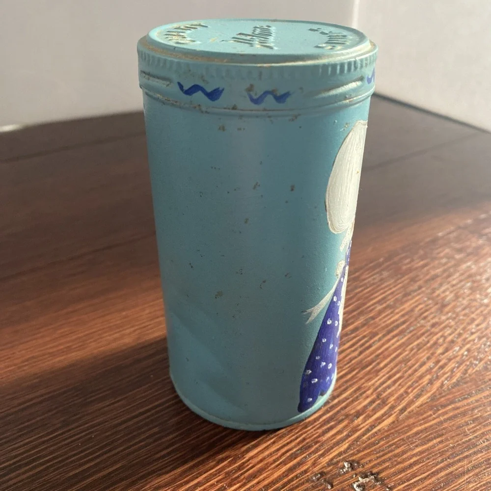 Vintage Tobacco Helme Quality Snuff  Tin Can Jars Painted‎ Holly Hobbie Blue-